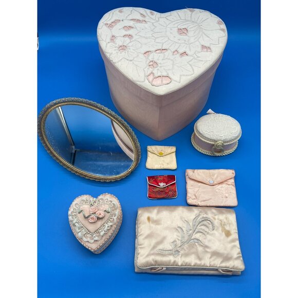 Victorias Secret Heart-Shaped Box & Accessories Set - Picture 1 of 13